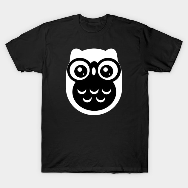 Black and White Cute baby owl T-Shirt by ClaudiaRinaldi